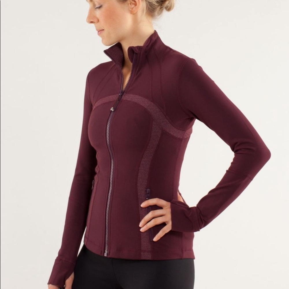 Lulu Lemon Define Jacket RARE Discontinued Colorway Bordeaux Tonka Stripe XXL